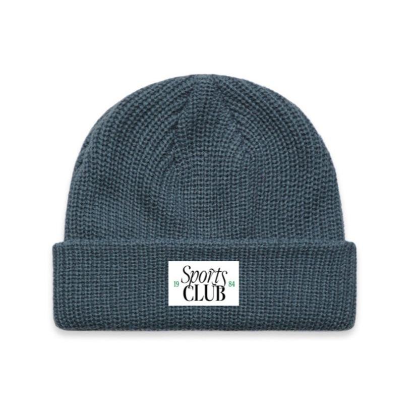 Vice 84 'Sports Club' Ribbed Beanie - Petrol