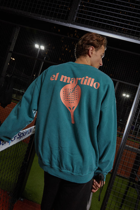 Club de Padel 'El Martillo 1.0' Vintage Washed Sweater - Dark Green