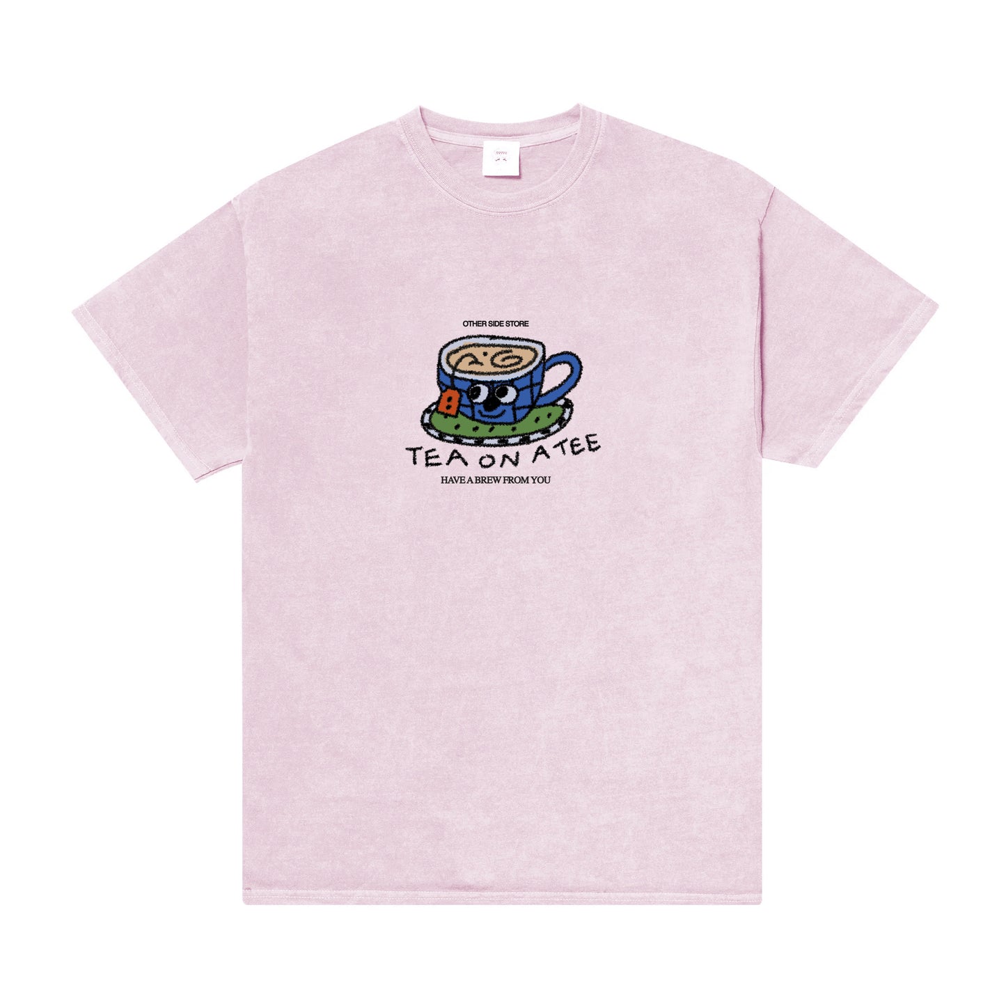 Other Side Store 'Tea on a Tee' Vintage Washed Tee - Light Pink