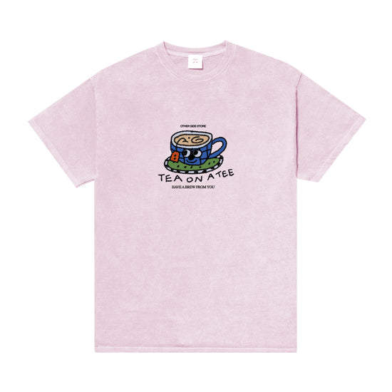 Other Side Store 'Tea on a Tee' Vintage Washed Tee - Light Pink