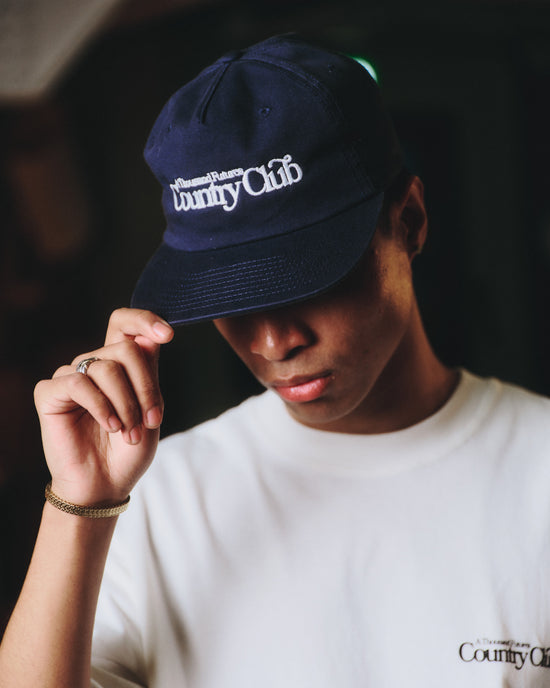 A Thousand Futures x GK 'Country Club' Embroidered Cap - Midnight Navy