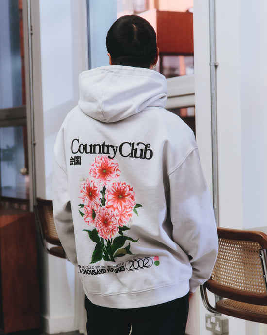 A Thousand Futures x GK 'Country Club' Vintage Washed Hoodie - Ash Grey