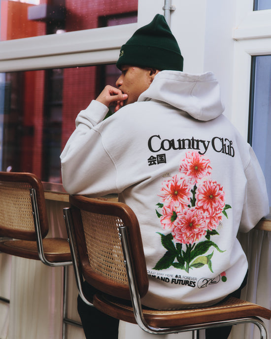 A Thousand Futures x GK 'Country Club' Vintage Washed Hoodie - Ash Grey