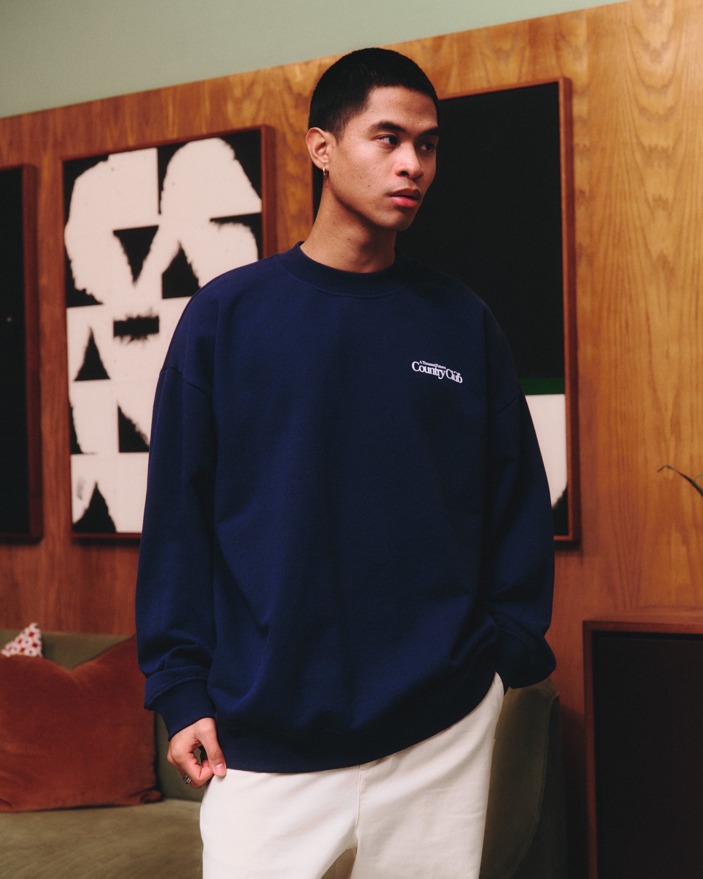 A Thousand Futures x GK 'Country Club' Sweater - Navy