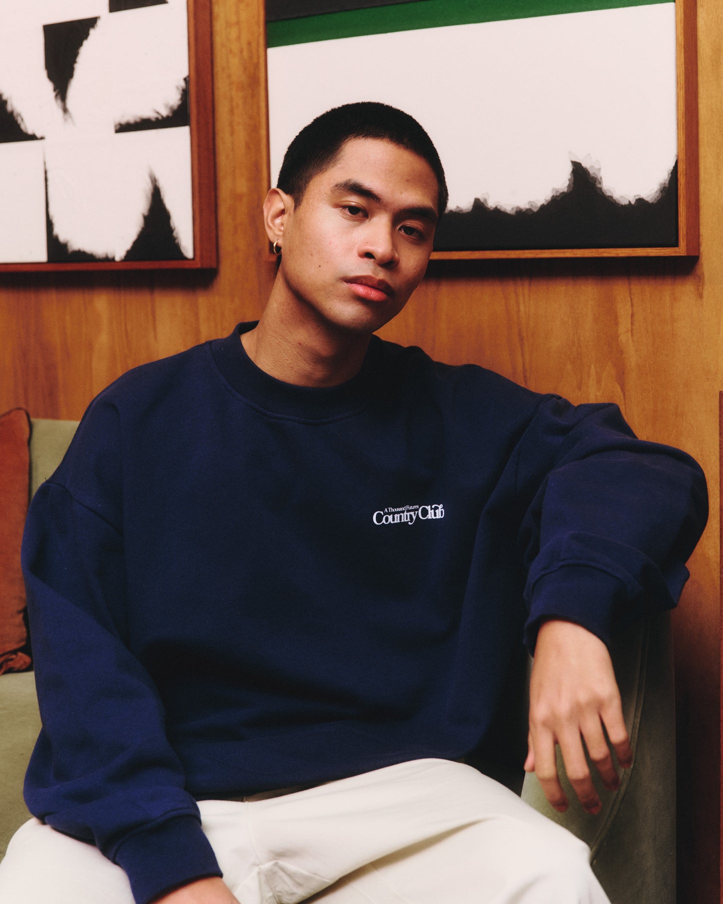 A Thousand Futures x GK 'Country Club' Sweater - Navy