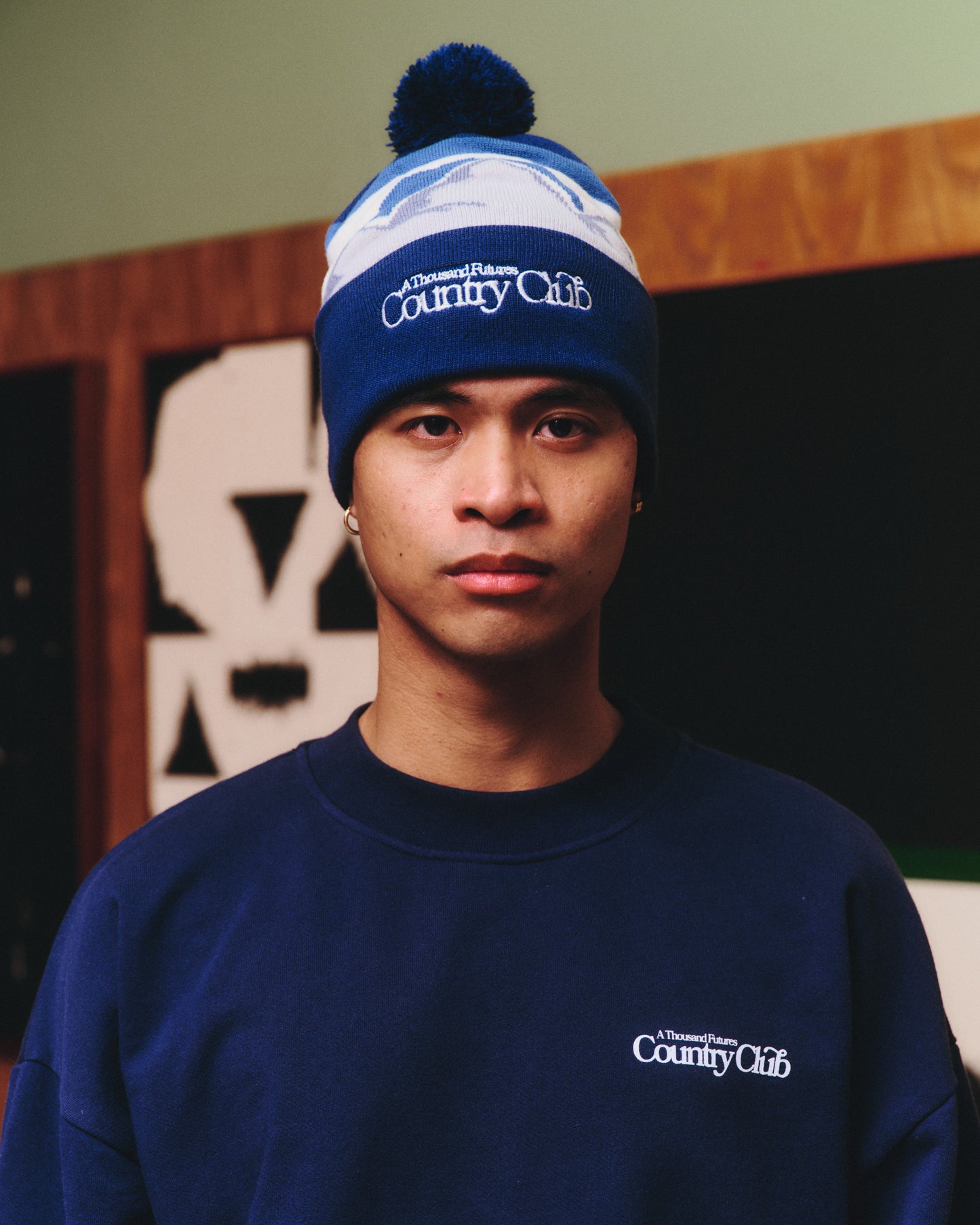 A Thousand Futures x GK 'Takao' Bobble Beanie - Blue