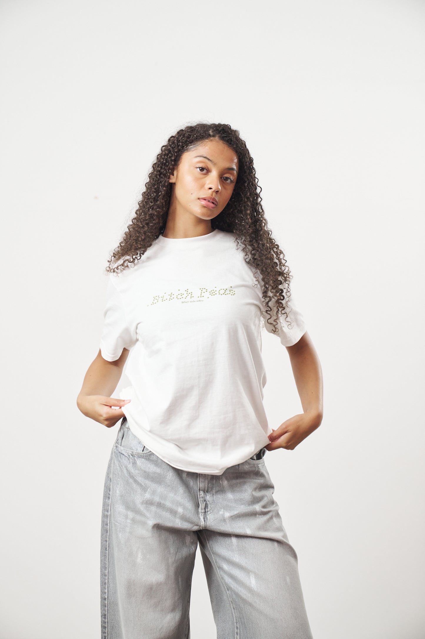 Other Side Store 'Bitch Peas' Tee - White