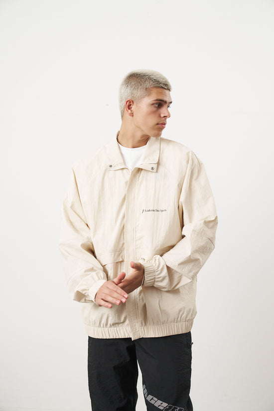 Vice 84 'Olympic Runner' Nylon Track Jacket - Ecru