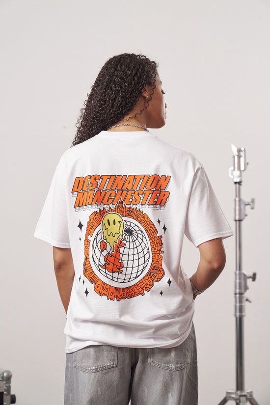 WHP x UN:IK 'Destination Manchester' Tee - White