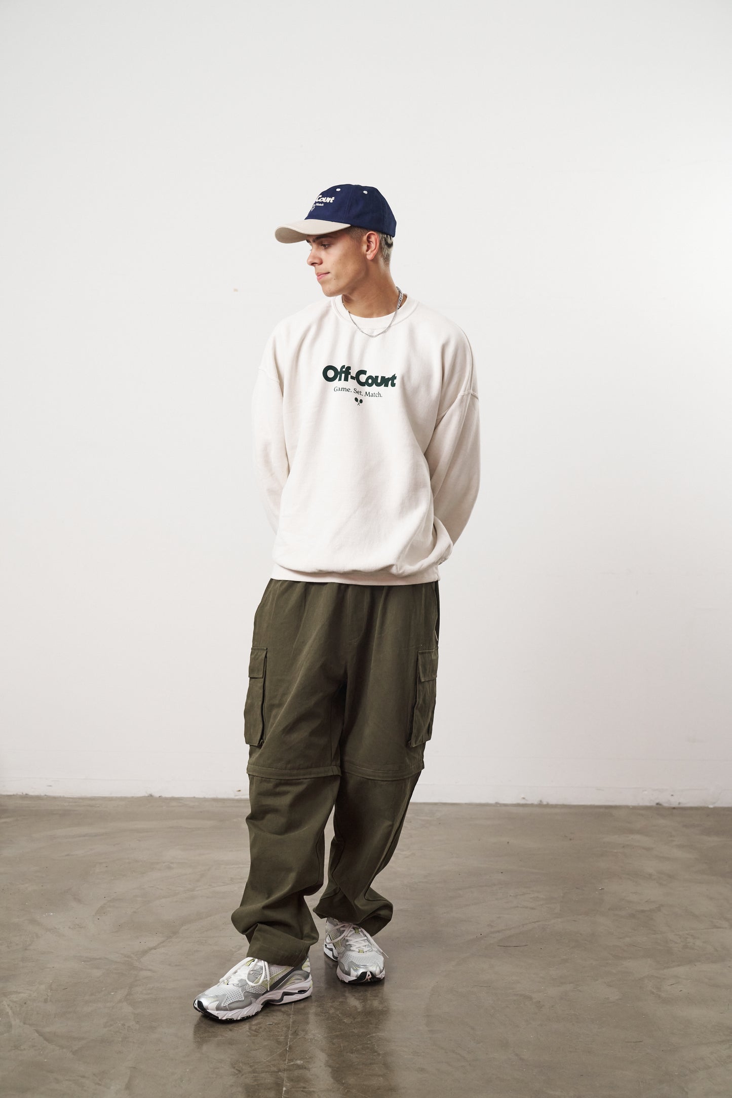 Vice 84 'Off-Court GSM' Vintage Washed Sweater - Cream