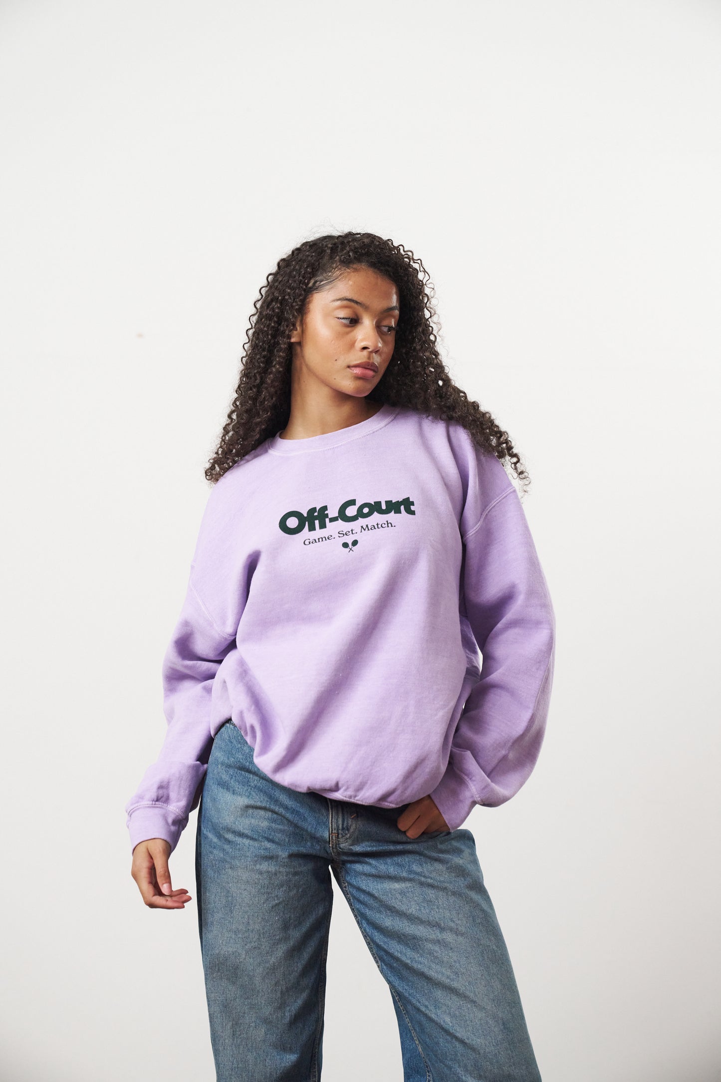 Vice 84 'Off Court GSM' Vintage Washed Sweater - Orchid