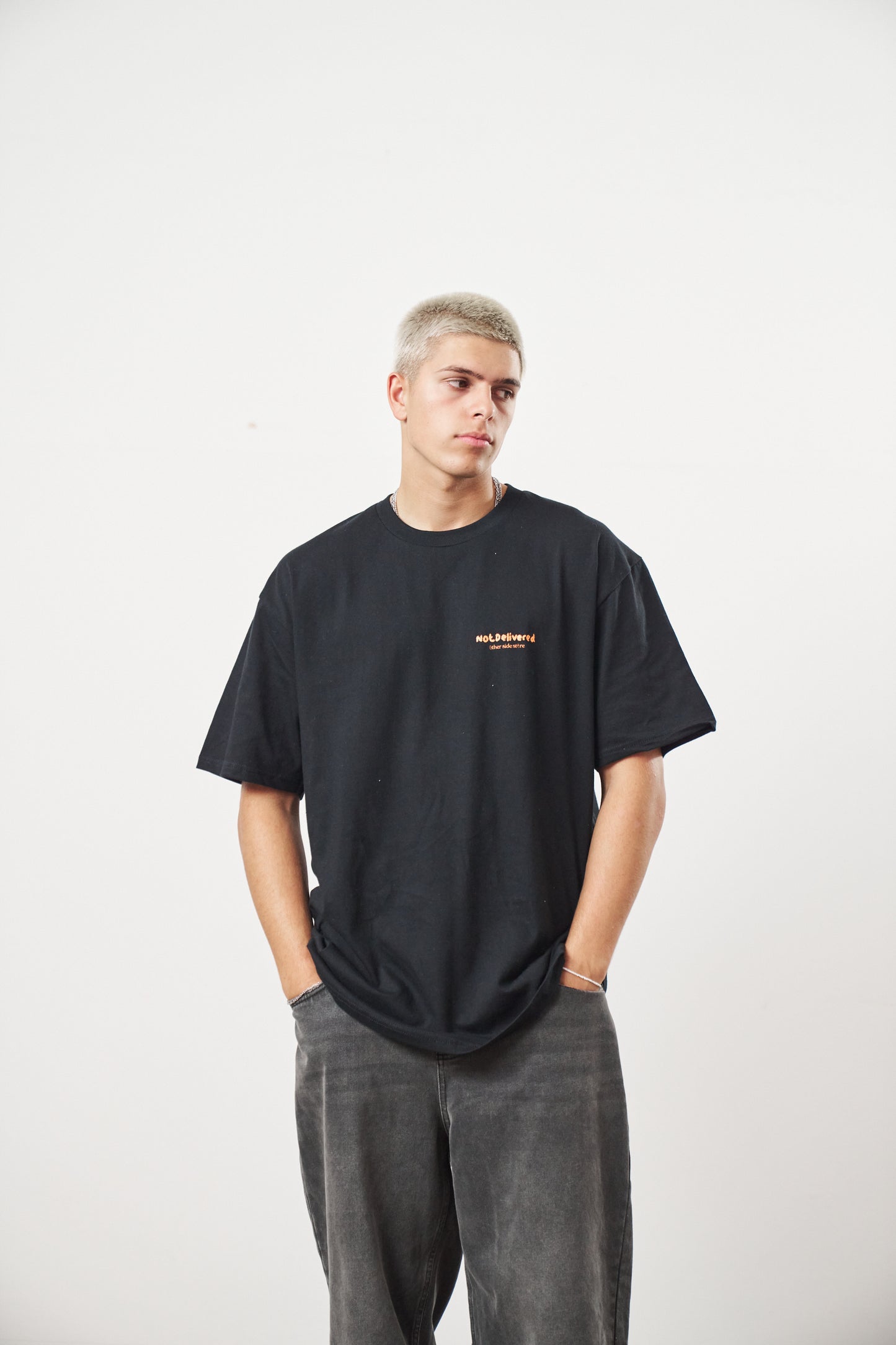 Other Side Store 'Not Delivered' Tee - Black