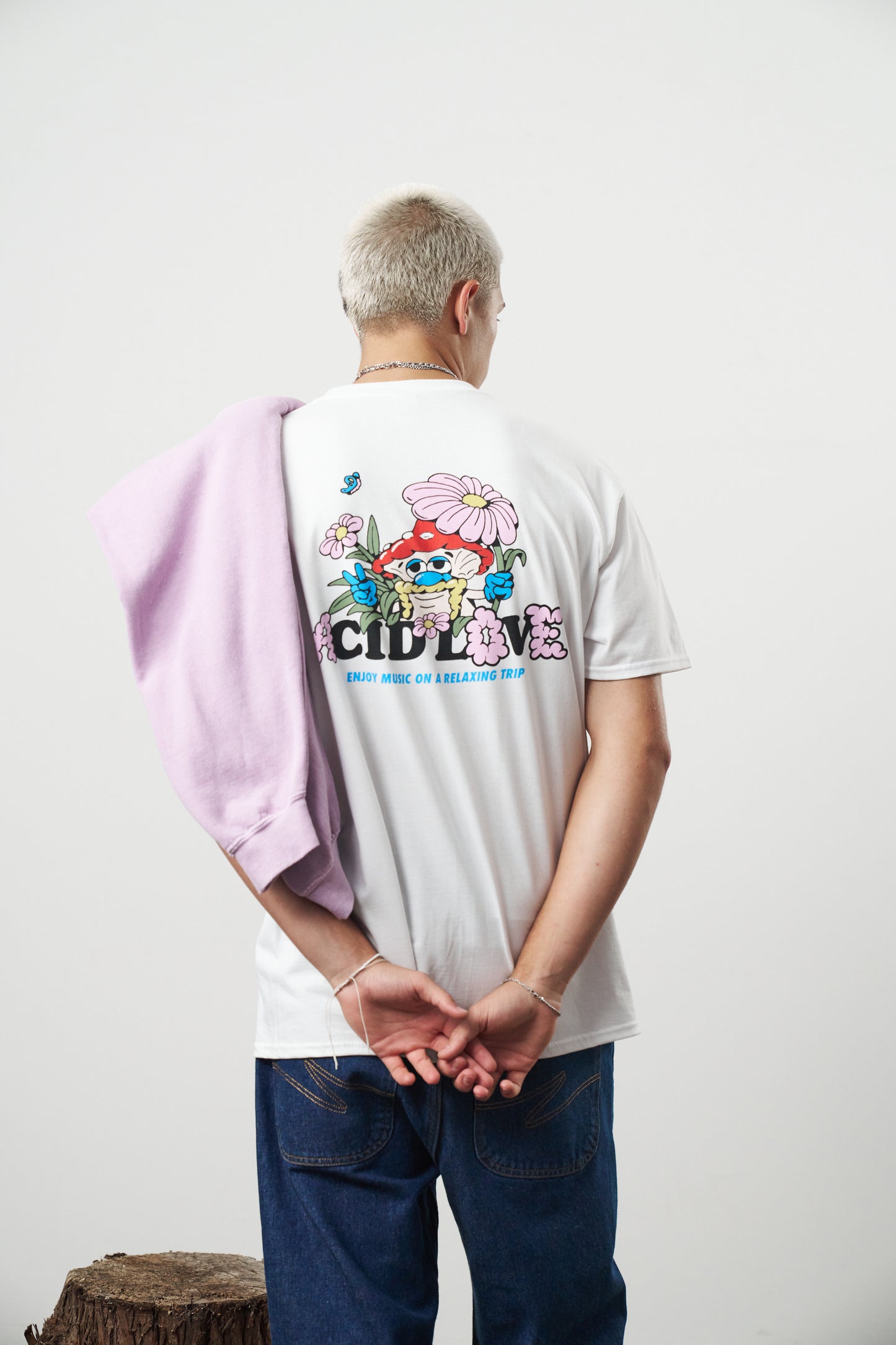 Acid Love 'Mushroom' Tee - White