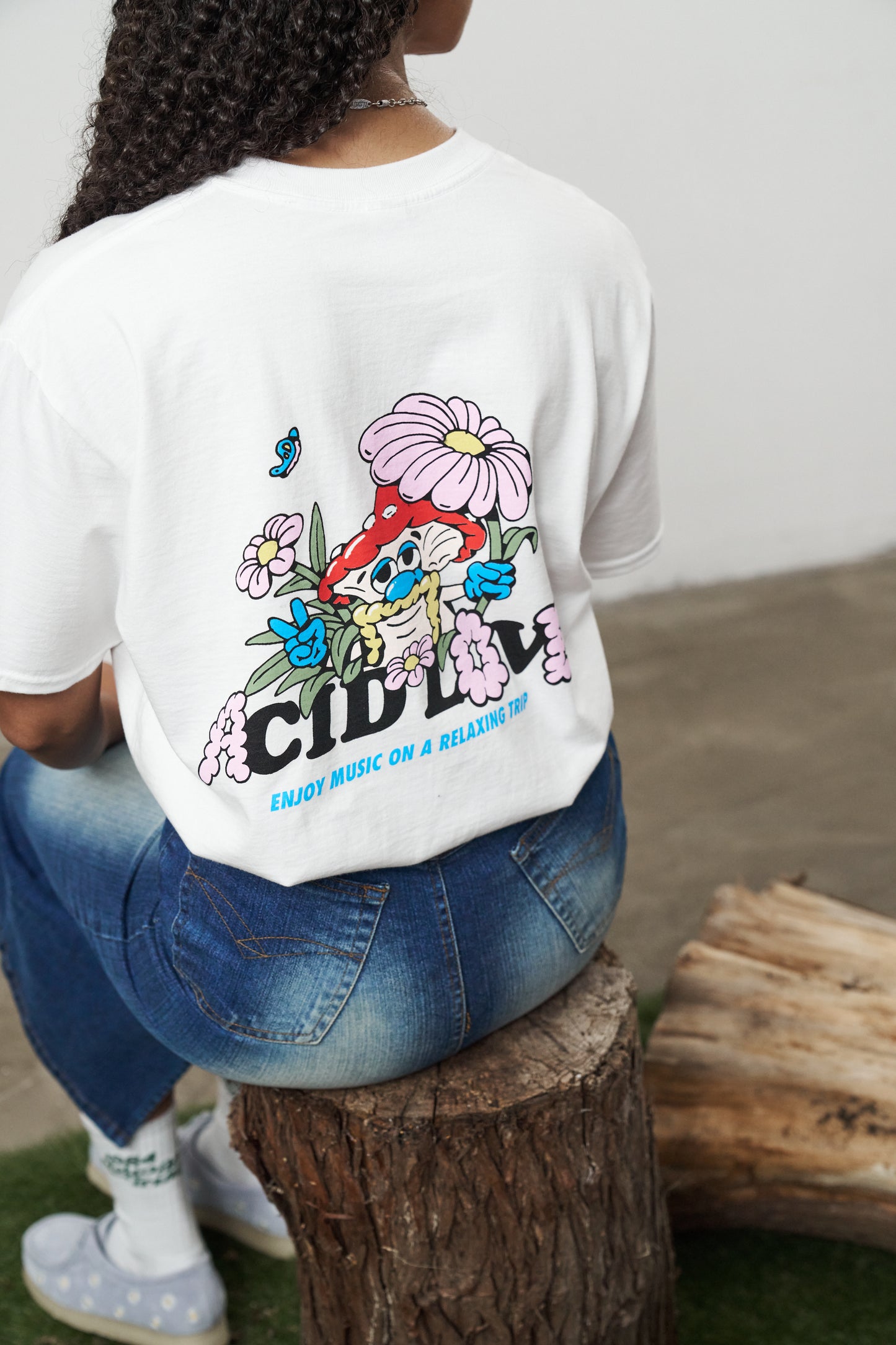 Acid Love 'Mushroom' Tee - White