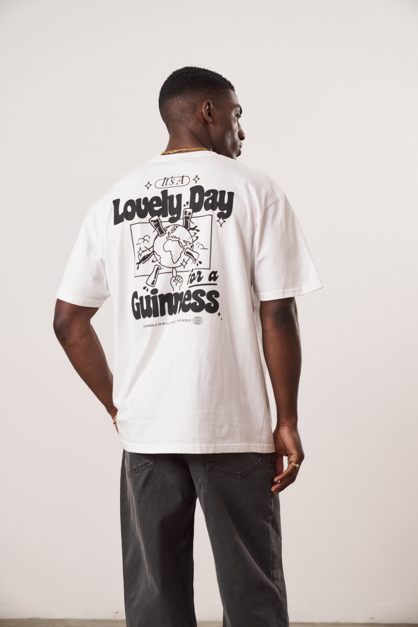 Guinness x UN:IK 'Worldwide' Tee & Print Bundle - White