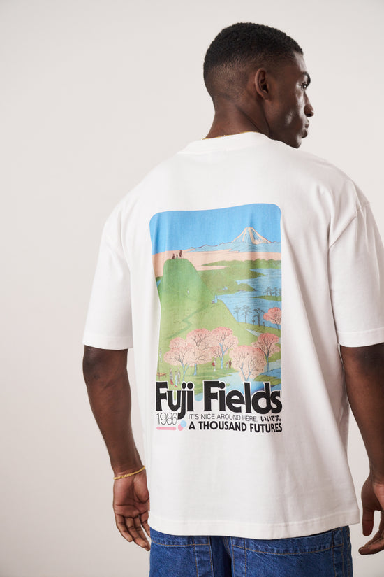 A Thousand Futures x GK 'Fuji Fields' Tee - White