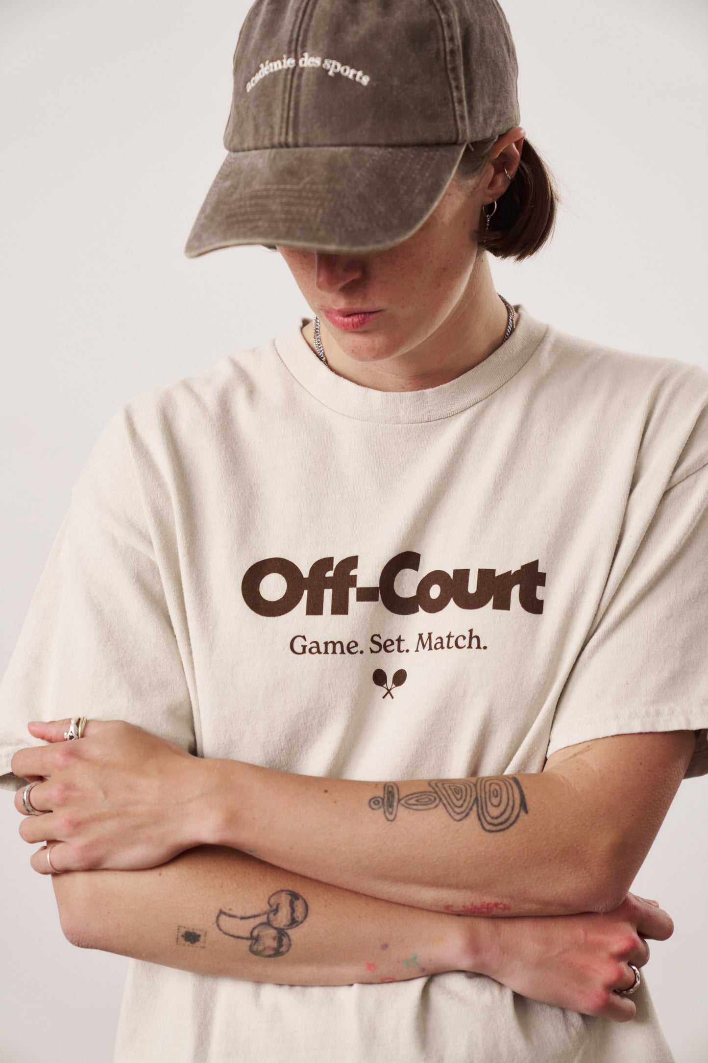 Vice 84 'Off-Court GSM' Vintage Washed Tee - Cream