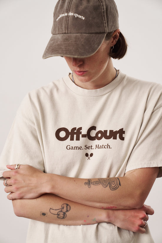 Vice 84 'Off Court GSM' Vintage Washed Tee - Cream