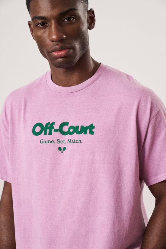 Vice 84 'Off-Court GSM' Vintage Washed Tee - Pink