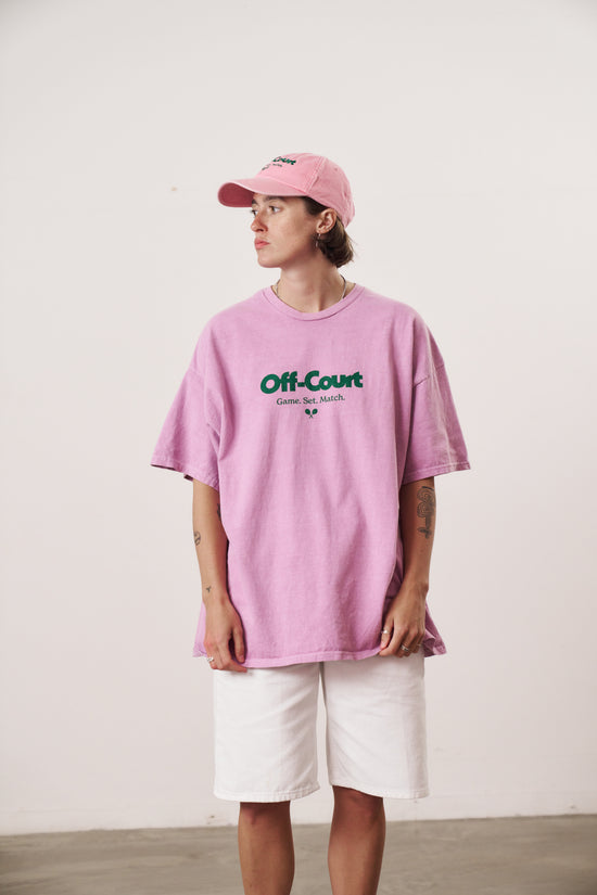 Vice 84 'Off Court GSM' Vintage Washed Tee - Pink