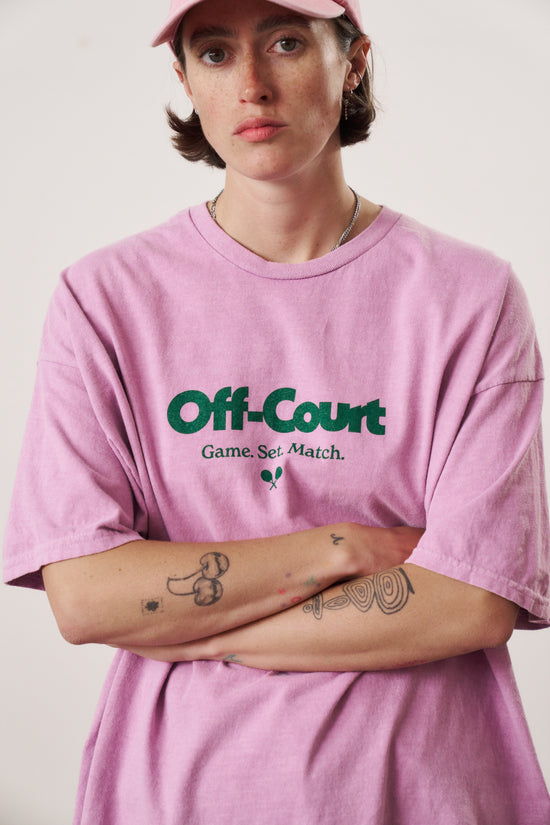 Vice 84 'Off Court GSM' Vintage Washed Tee - Pink