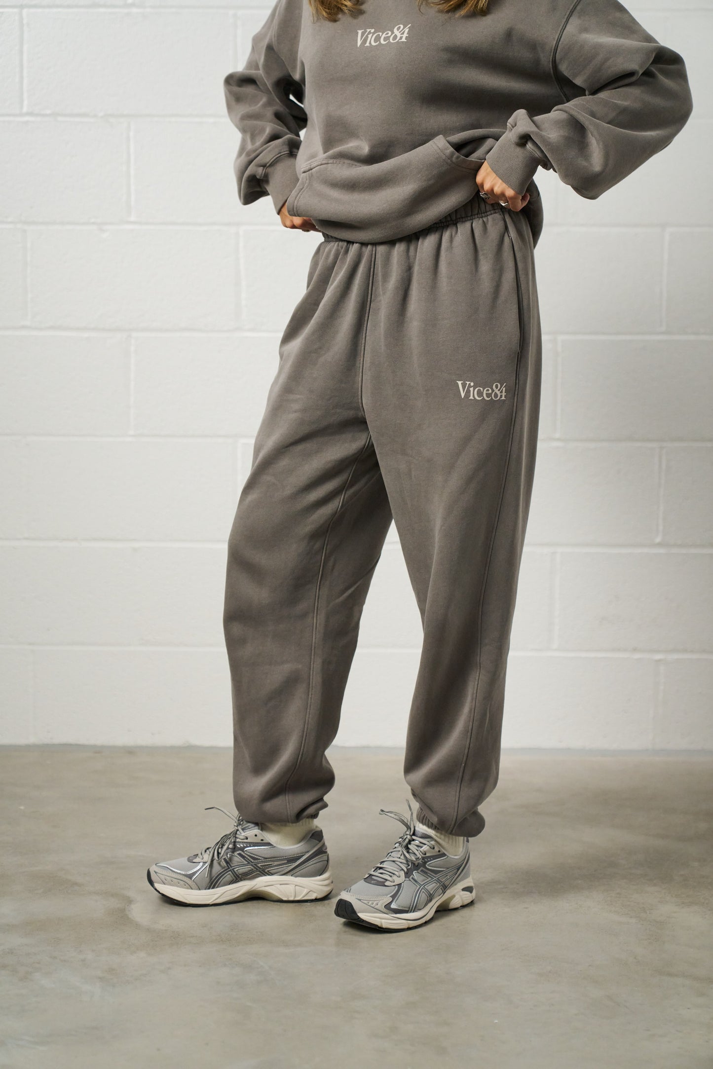 Vice 84 Premium Joggers - Faded Grey