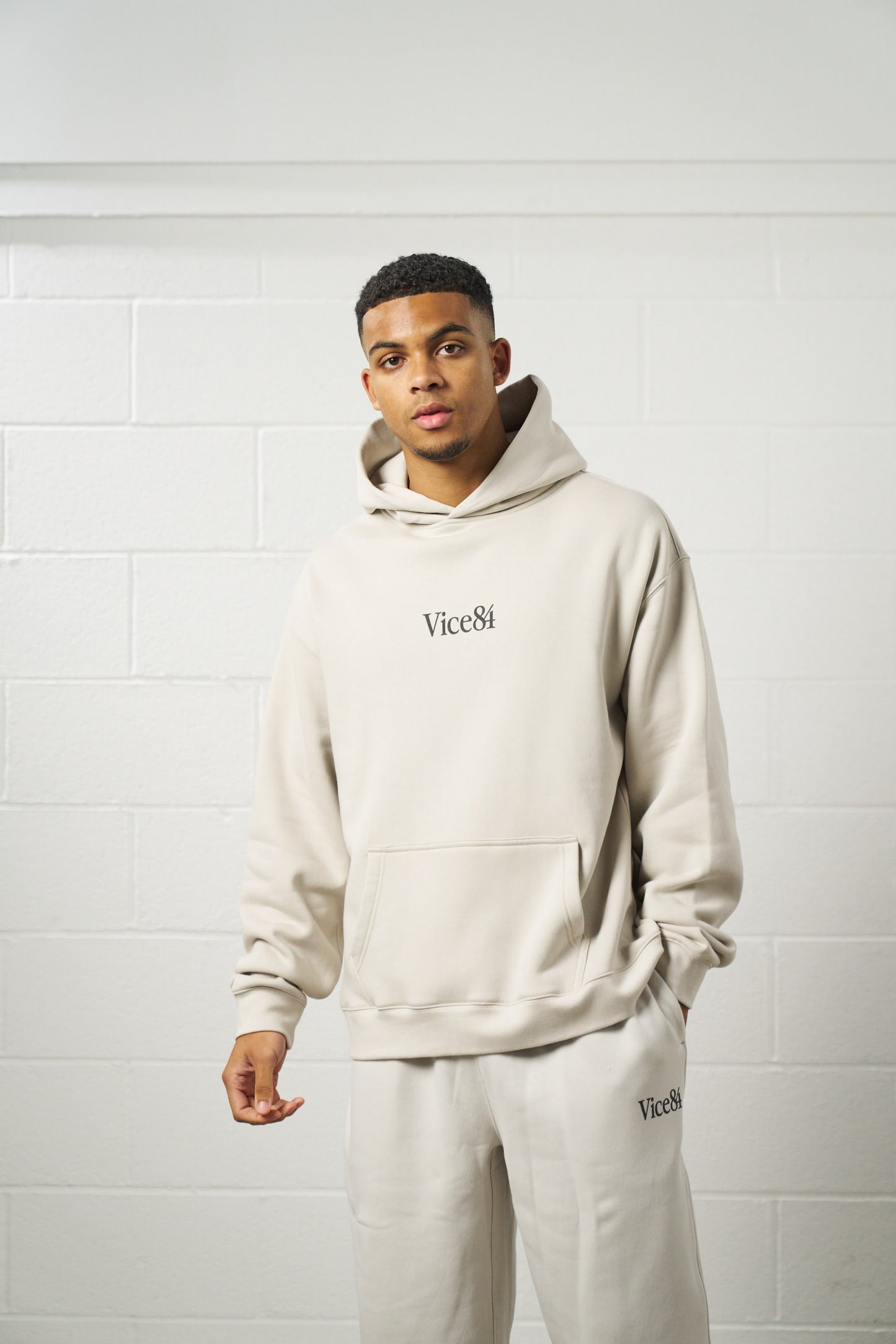 Vice 84 Premium Hoodie - Bone