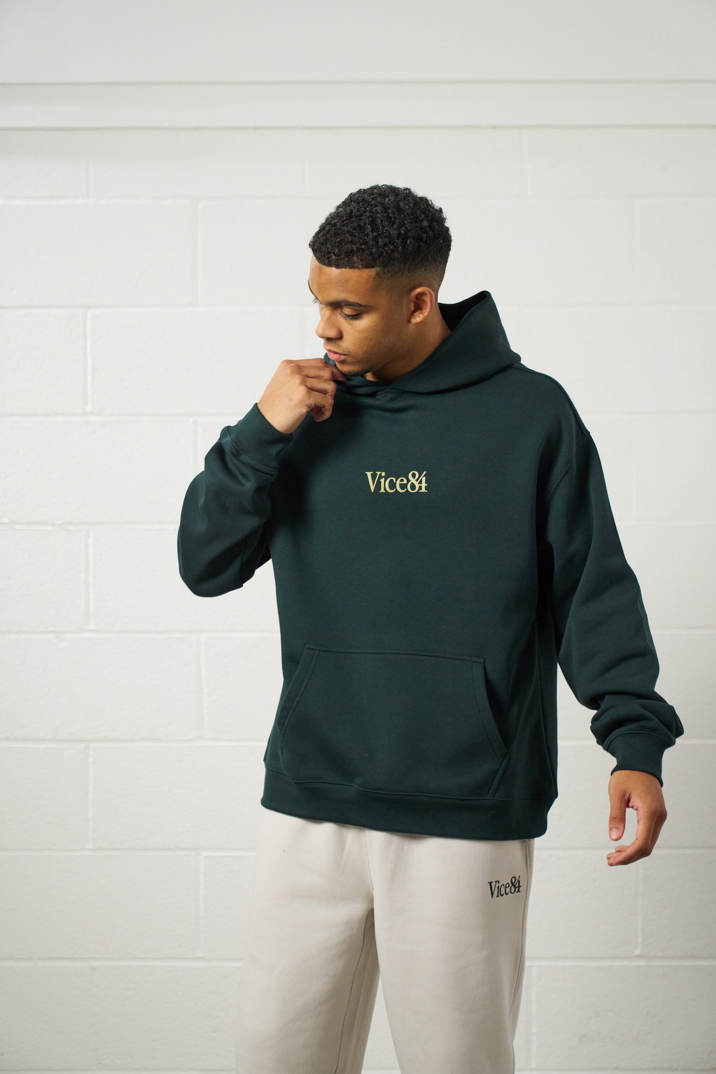 Vice 84 Premium Hoodie - Pine Green