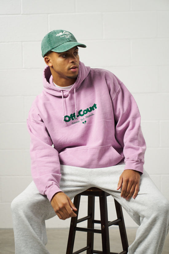 Vice 84 'Off-Court GSM' Vintage Washed Hoodie - Pink