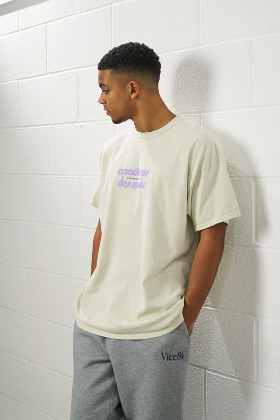 Vice 84 'Club Académie' Vintage Washed Tee - Cream