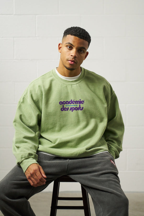 Vice 84 'Club Académie' Vintage Washed Sweater - Pistachio