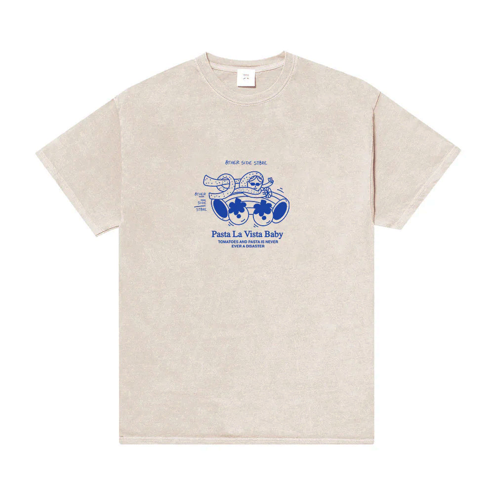 Other Side Store 'Pasta La Vista' Vintage Washed Tee - Ecru