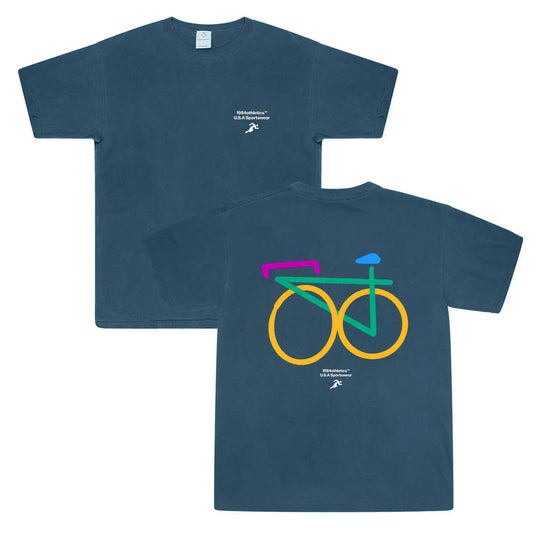 Vice 84 'Bicycle' Vintage Washed Tee - Navy