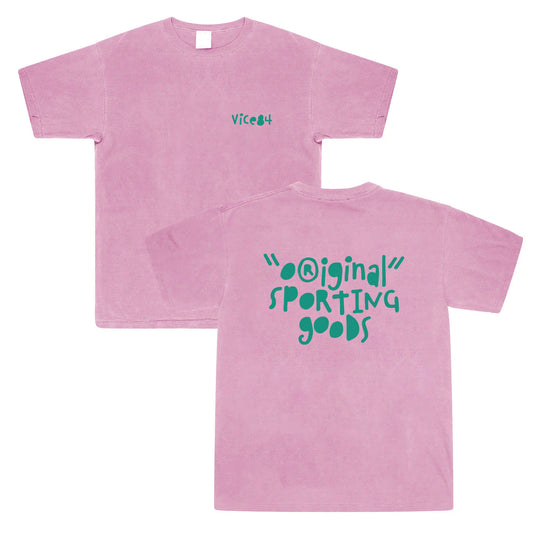 Vice 84 'Original Sporting Goods' Vintage Washed Tee - Pink