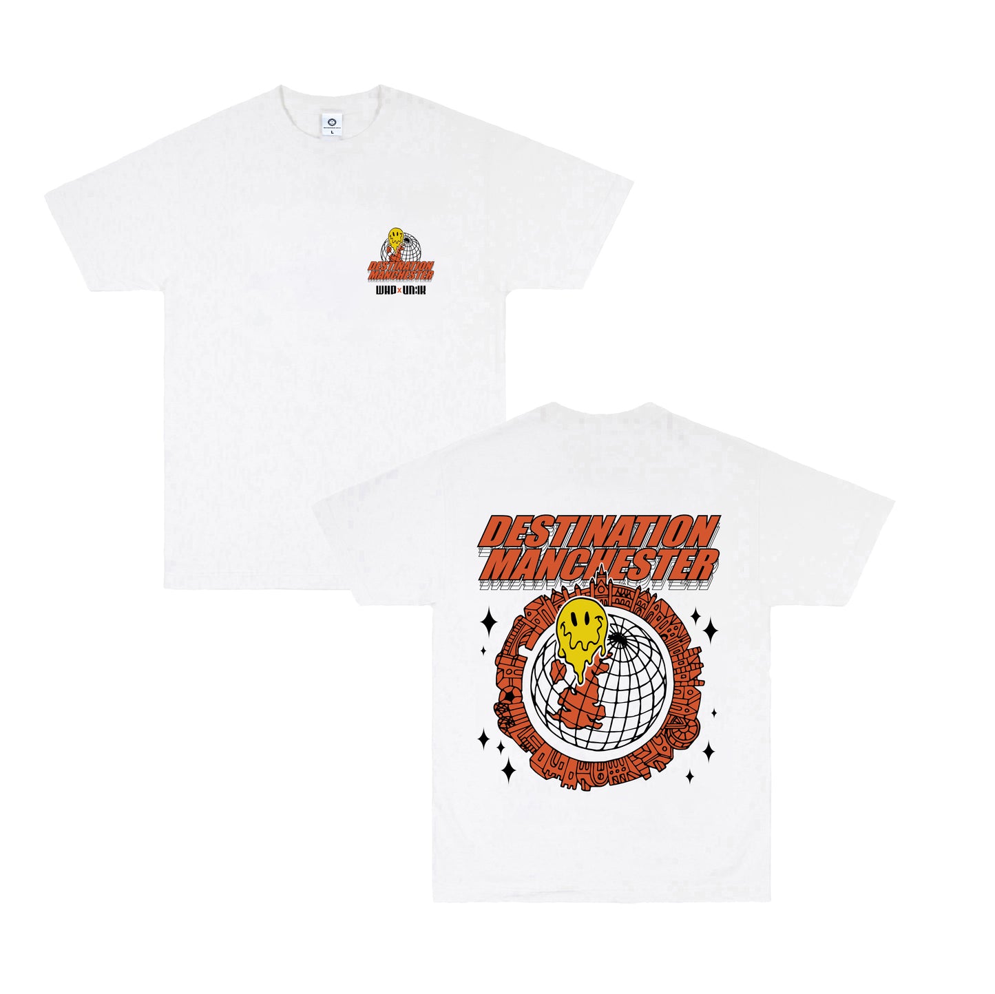 WHP x UN:IK 'Destination Manchester' Tee - White