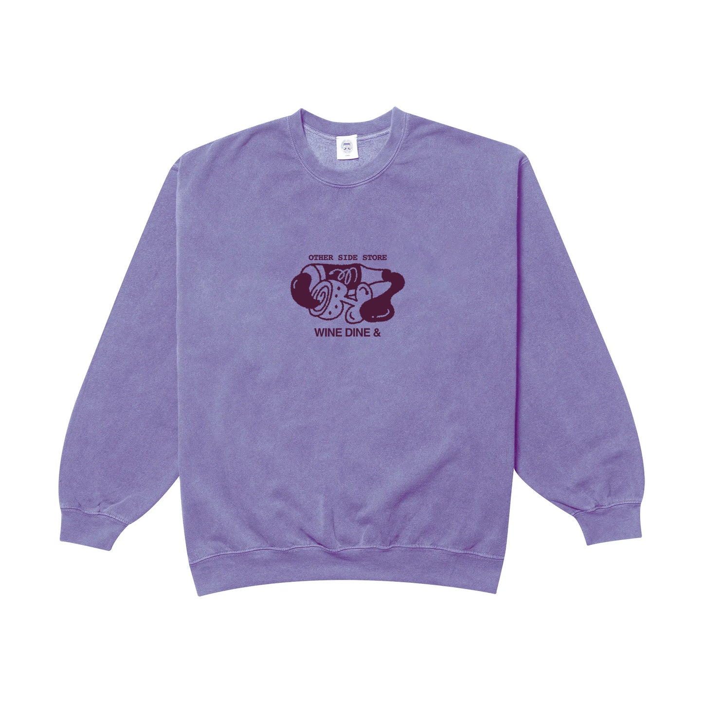 Other Side Store 'Wine, Dine &' Vintage Washed Sweater - Orchid