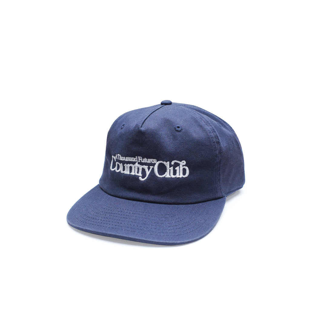 A Thousand Futures x GK 'Country Club' Embroidered Cap - Midnight Navy