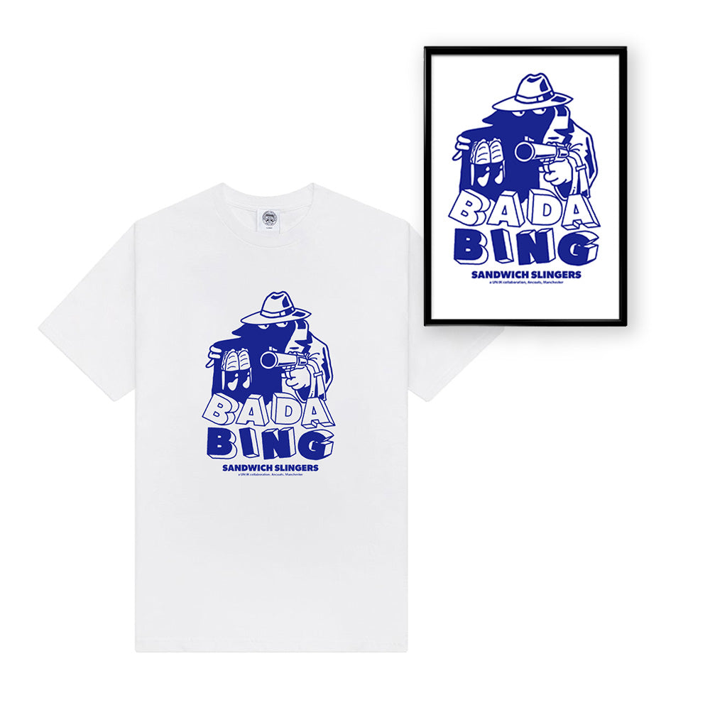 Bada Bing x UN:IK 'Slingers' Tee & Print Bundle - White