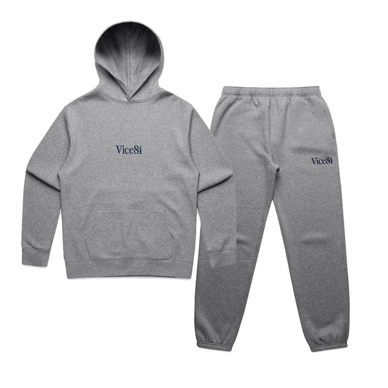 Vice 84 Premium Hoodie & Jogger Set - Grey