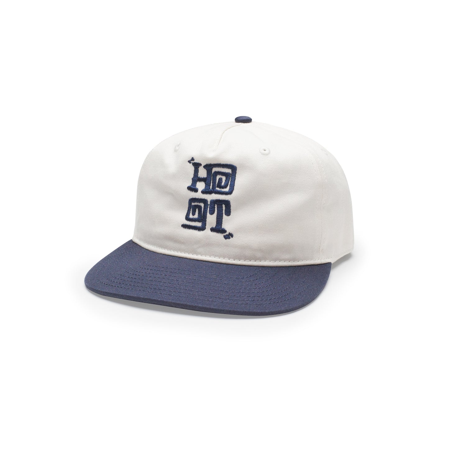 HAVE A GD TRIP 'Logo' Embroidered Cap - Natural/Navy