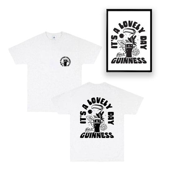 Guinness x UN:IK 'Jungle' Tee & Print Bundle - White