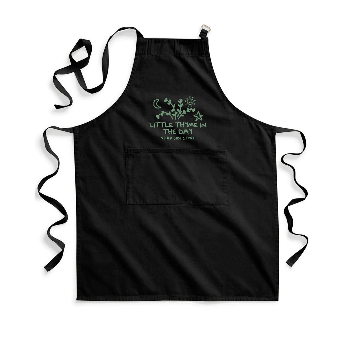 Other Side Store 'Little Thyme' Apron - Black