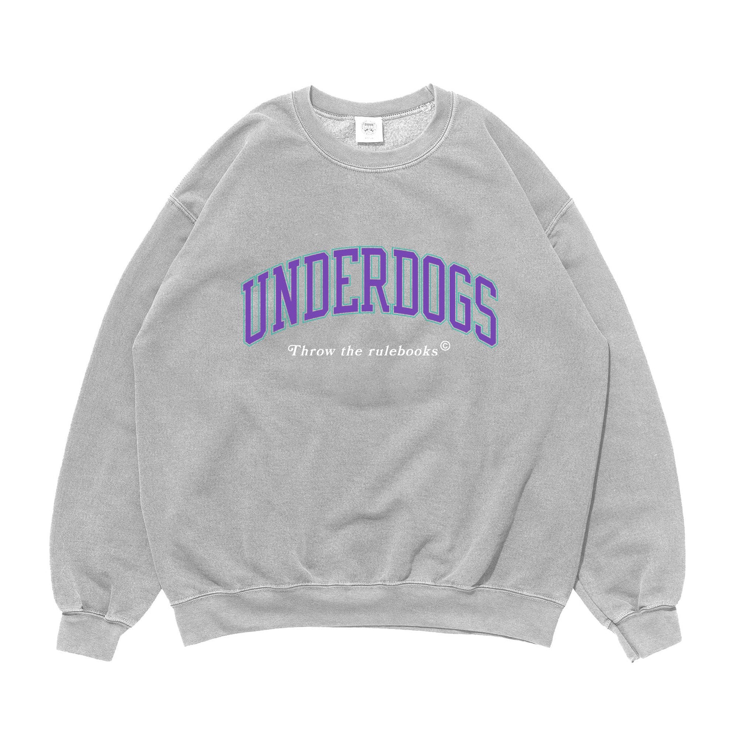 Vice 84 'Underdogs' Vintage Washed Sweater - Ash Grey