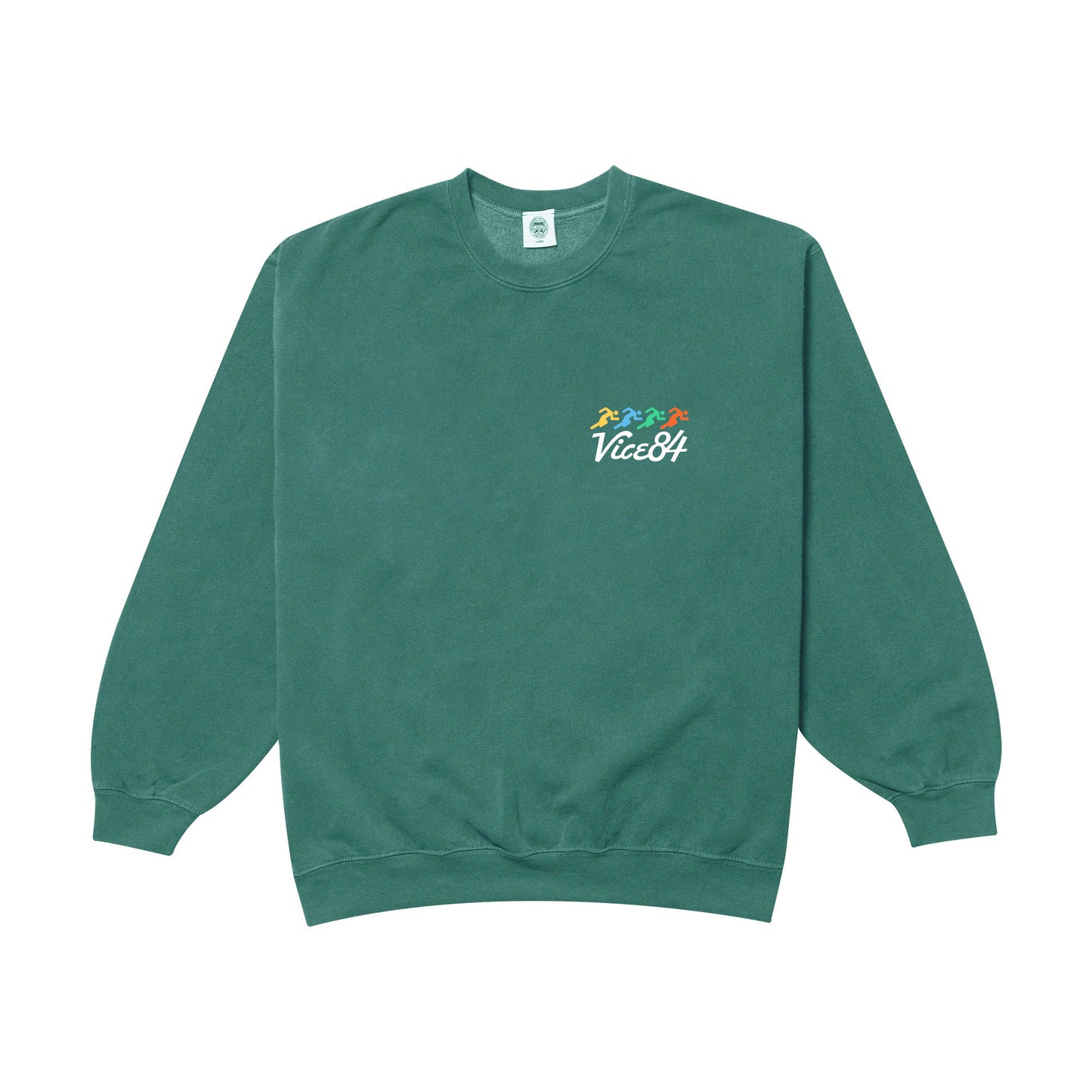 Vice 84 'Runner' Vintage Washed Sweater - Pine Green