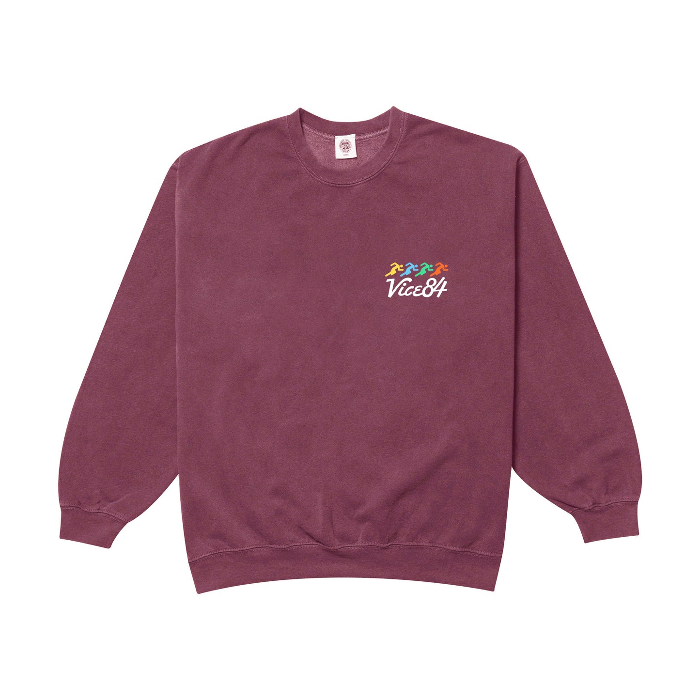 Vice 84 'Runner' Vintage Washed Sweater - Maroon