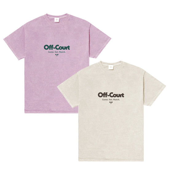 Vice 84 'Off-Court GSM' Vintage Washed Tee Twinpack - Pink/Cream