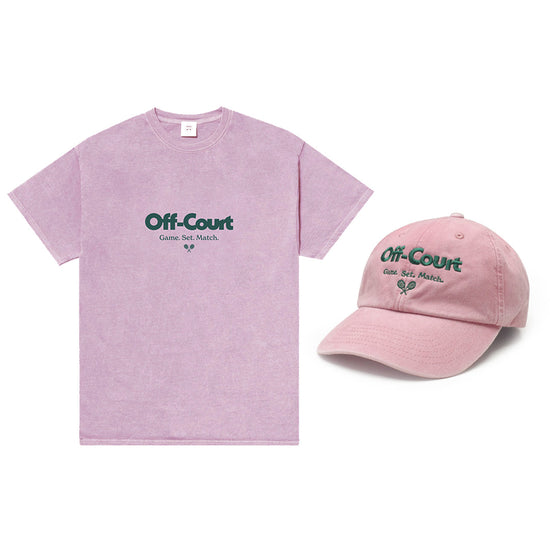 Vice 84 'Off Court GSM' Vintage Washed Tee & Cap Bundle - Pink