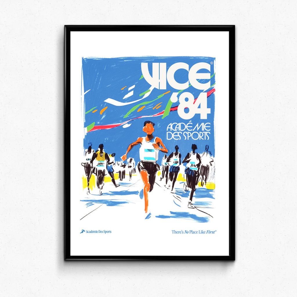 Vice 84 'Olympic Runner' Art Print - White