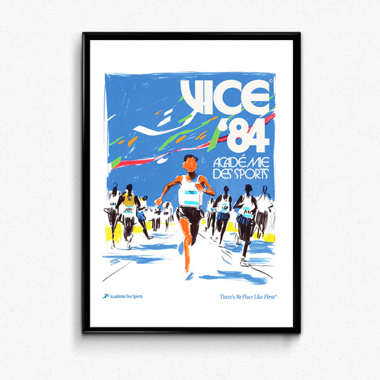 Vice 84 'Olympic Runner' Art Print - White