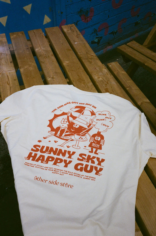 Other Side Store 'Sunny Sky' Organic Tee - Butter